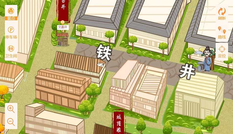 西市智慧景区：手绘地图与语音导览的完美融合